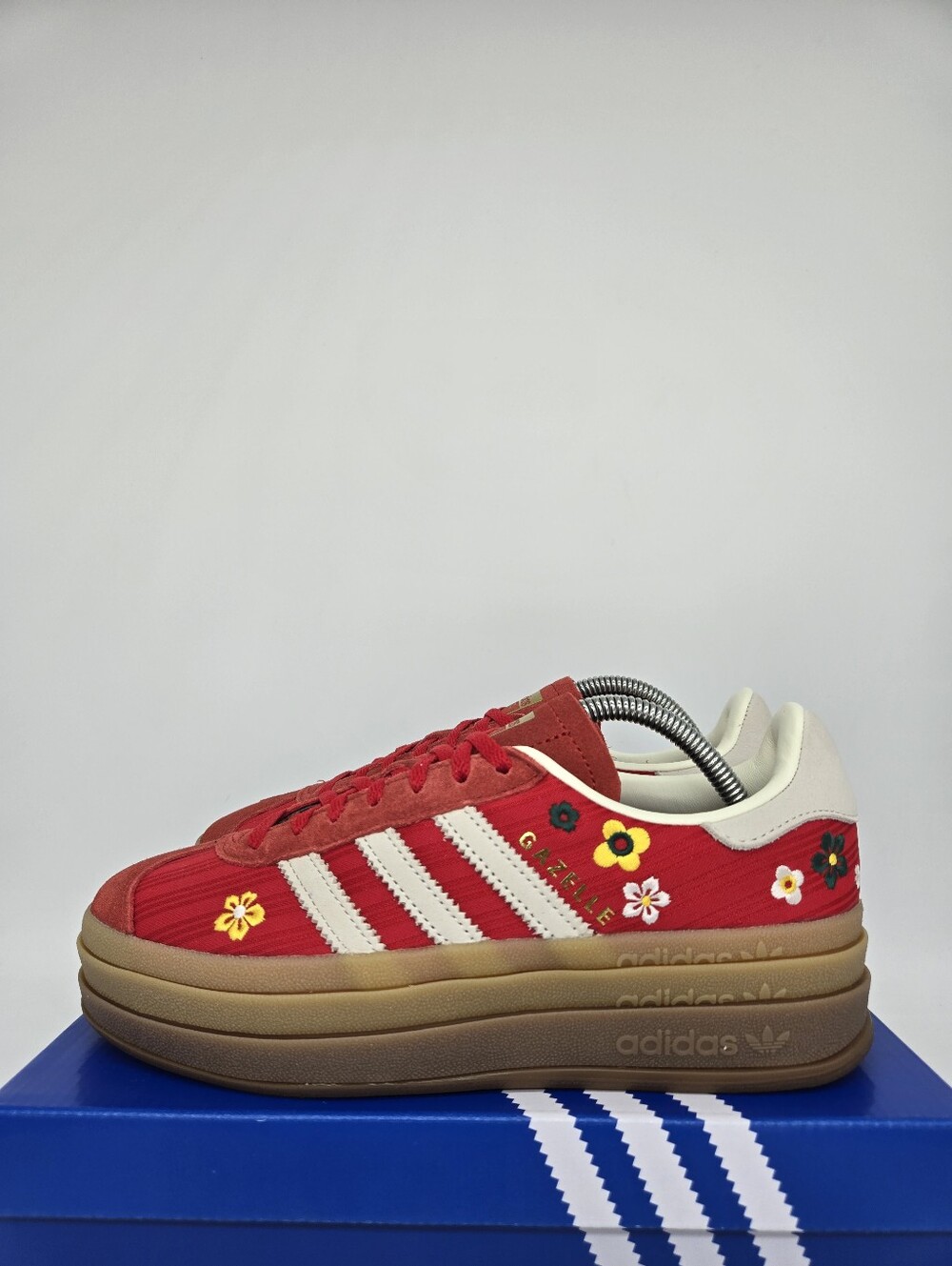 adidas Liberty London Gazelle Bold IH1921 Red Floral Women's Shoes Size 7